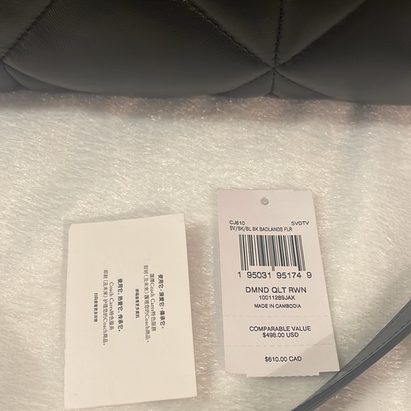 EUC coach black quilted Rowan satchel - Picture 3 of 16